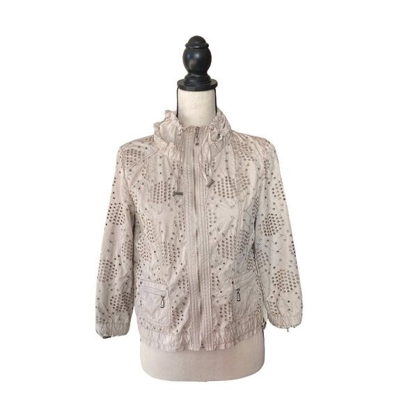 White House black-market 3/4 sleeves drawstrings eyelet women’s jacket size 6 - Picture 4 of 16